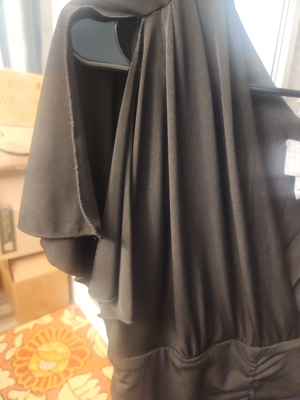 Rabbit Rabbit Rabbit Black V-Neck Ruched High-Low Dress - Picture 3 of 8